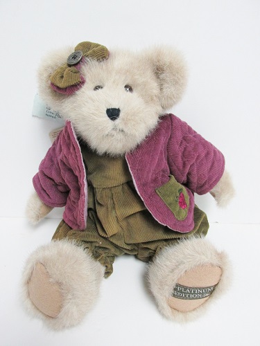 919833 \"Zinny Beardeaux\" 12\" Light Beige Plush Bear<br> Boyds Best Dressed Series™<br>(Click on picture for FULL DETAILS)<BR>